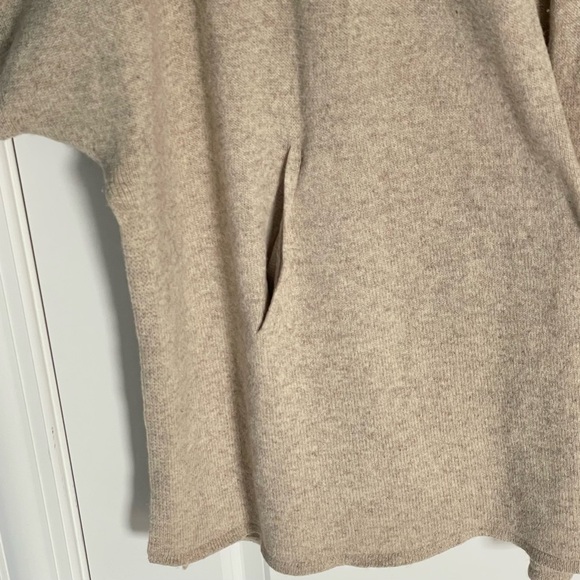 Eileen Fisher Tan Yak Wool Blend Dolman Sleeves Cardigan Sweater - 47151 - Picture 7 of 16